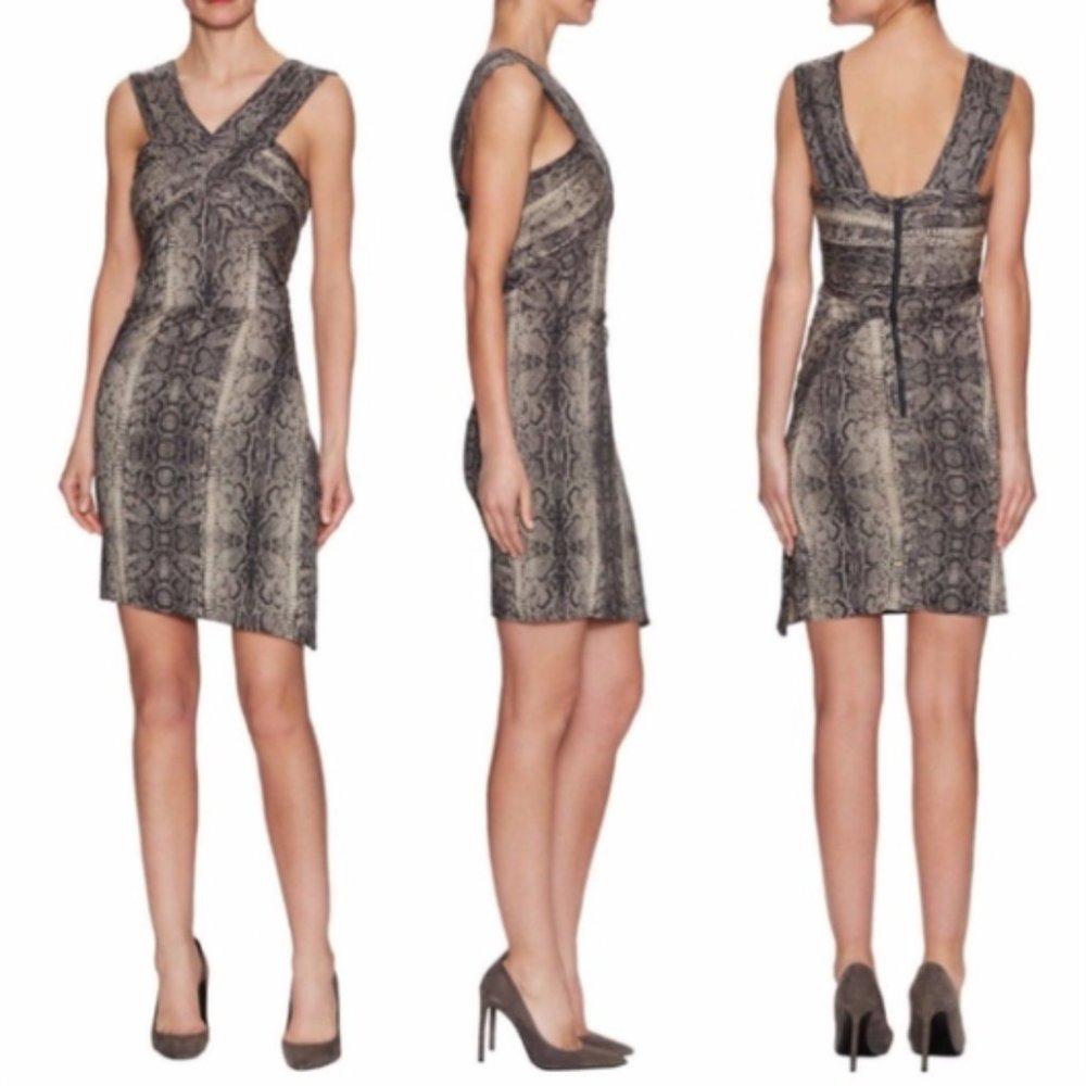 The Kooples Python Crisscross sheath dress Size 40 (US 6)